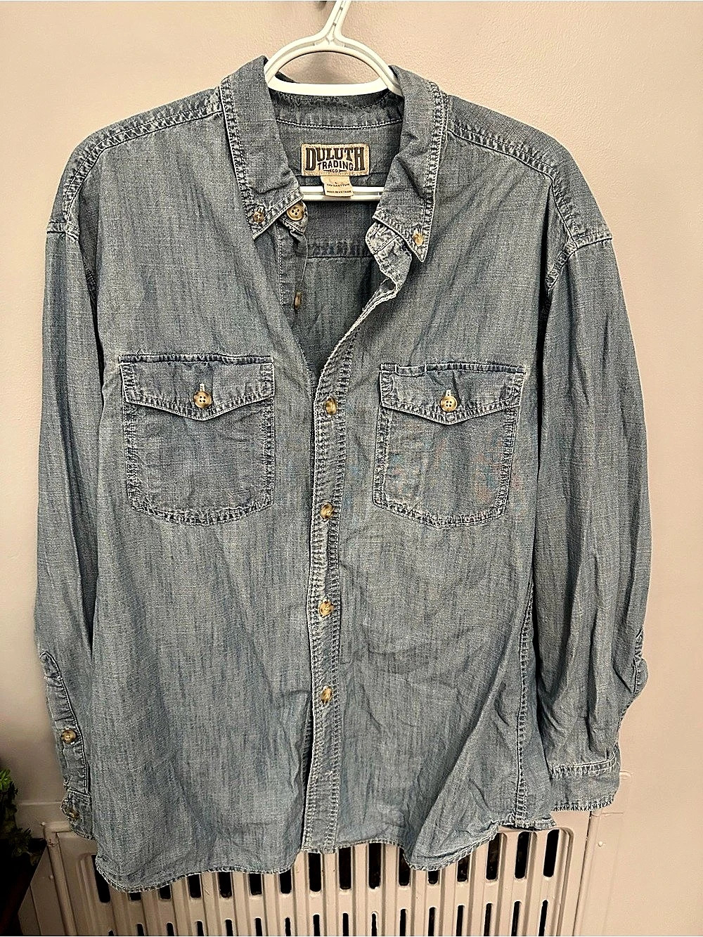 Duluth Trading Men's Cotton Shirt Size Large Like New